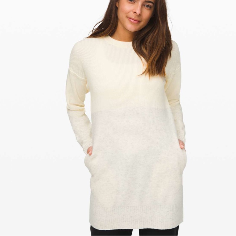 Lululemon Cream Cowl Neck Sweater - Restful Intention
